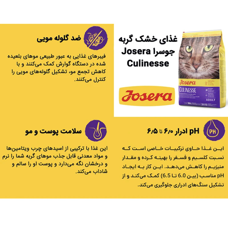 غذای خشک گربه جوسرا مدل Culliness وزن 1 کیلوگرم
