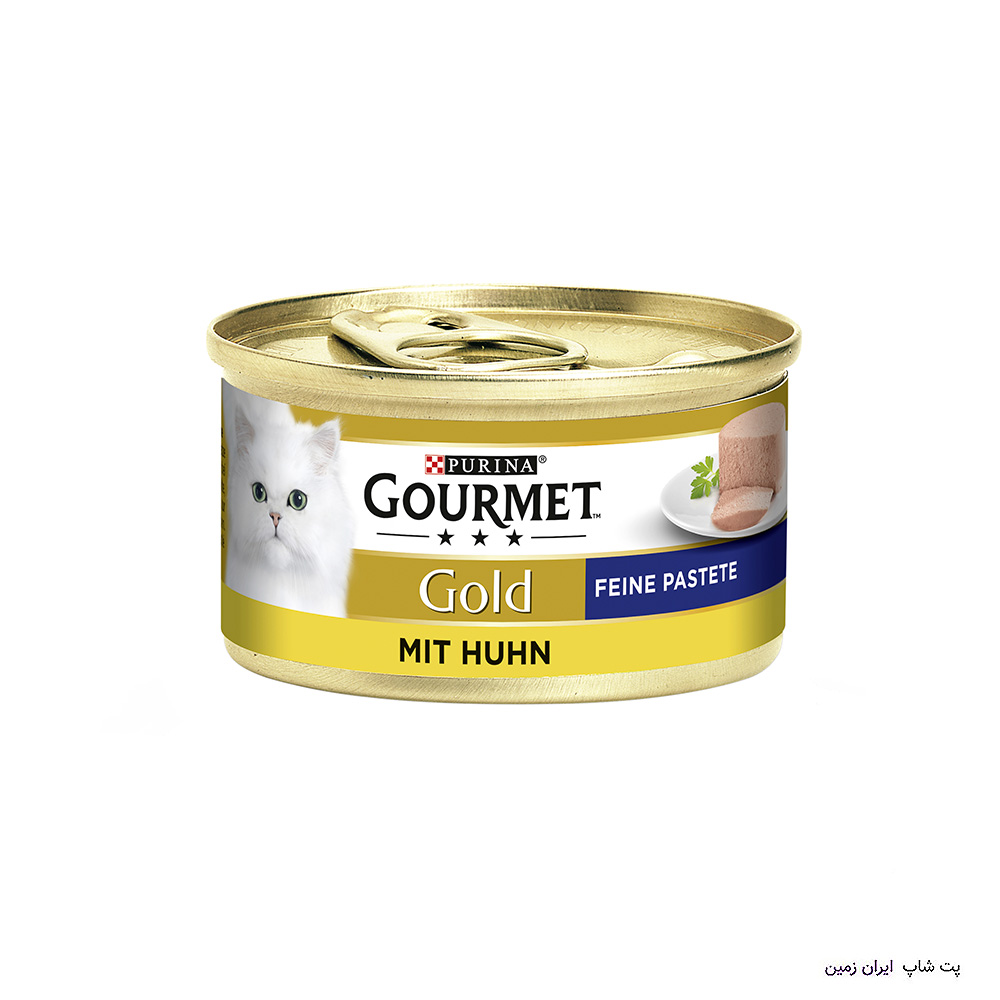 کنسرو غذای گربه گورمت (Gourmet) با طعم مرغ وزن 85 گرم